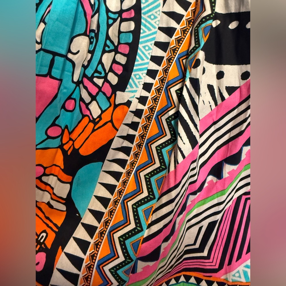 Flying Tomato Multicolor Geometric Midi Skirt - Picture 2 of 4